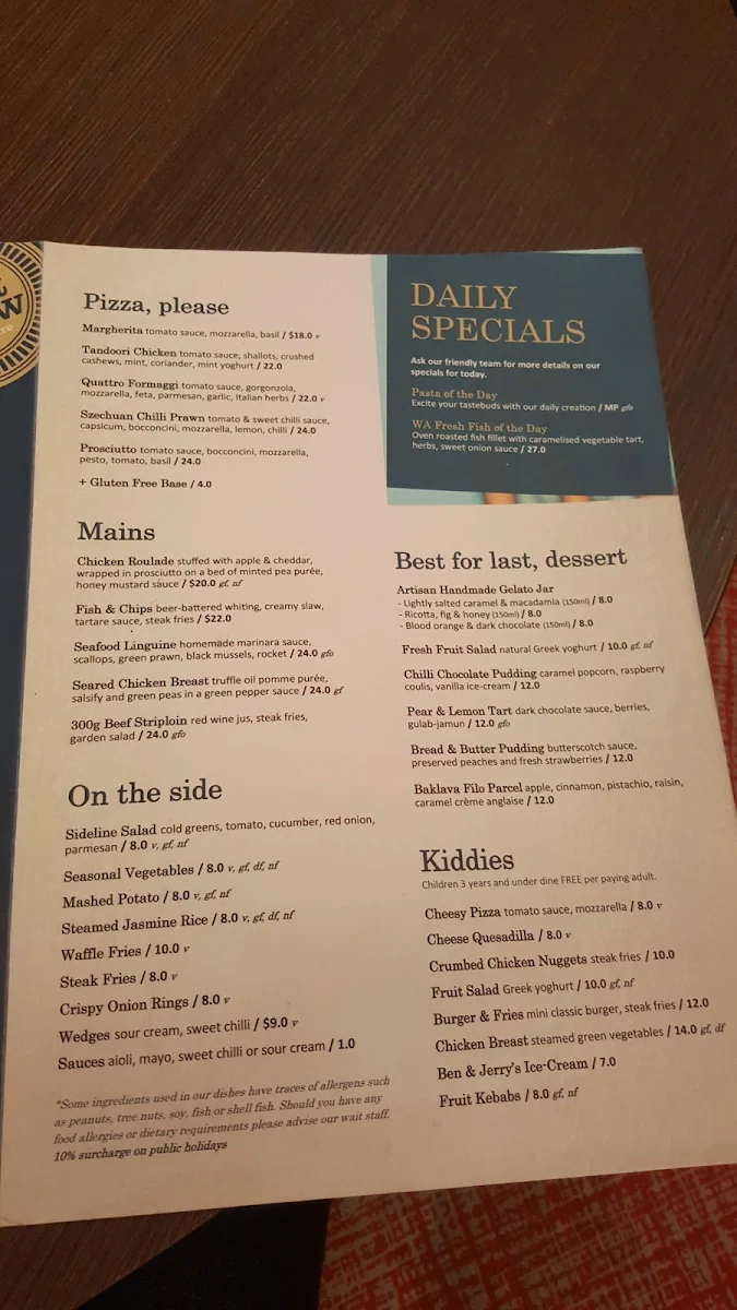 Menu, The Best Brew Bar & Kitchen