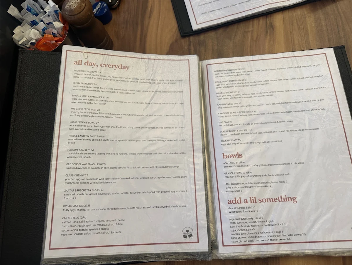 Menu, Grind & Co. Pemulwuy