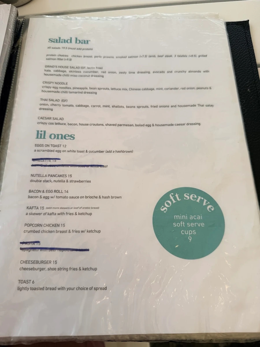 Menu, Grind & Co. Pemulwuy