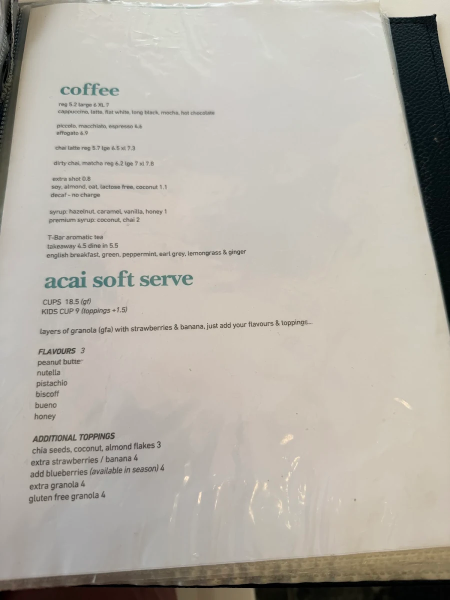 Menu, Grind & Co. Pemulwuy