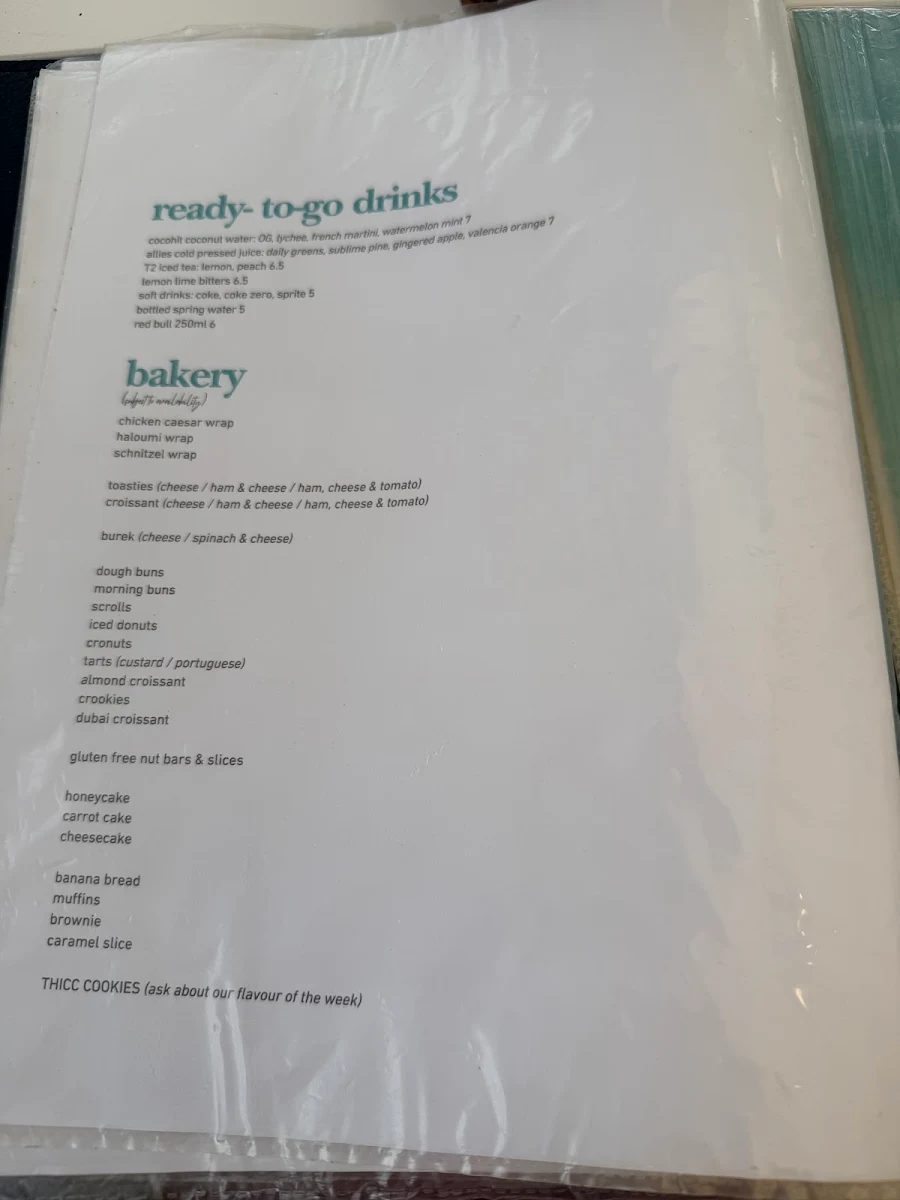 Menu, Grind & Co. Pemulwuy