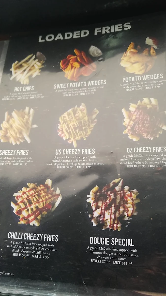 Menu, Dougies Grill Hurstville