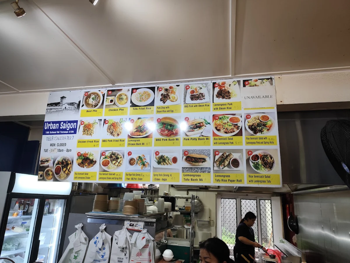 Menu, Urban Saigon
