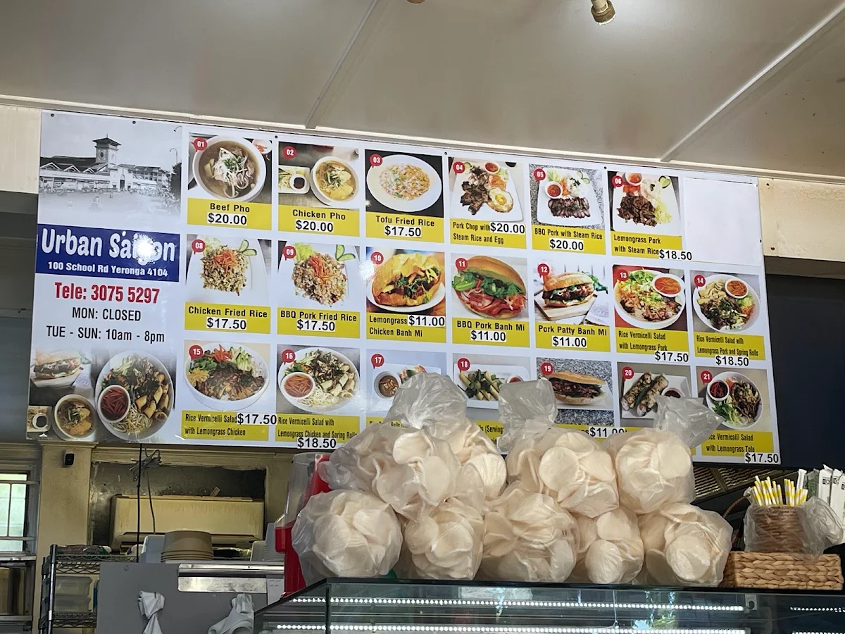 Menu, Urban Saigon