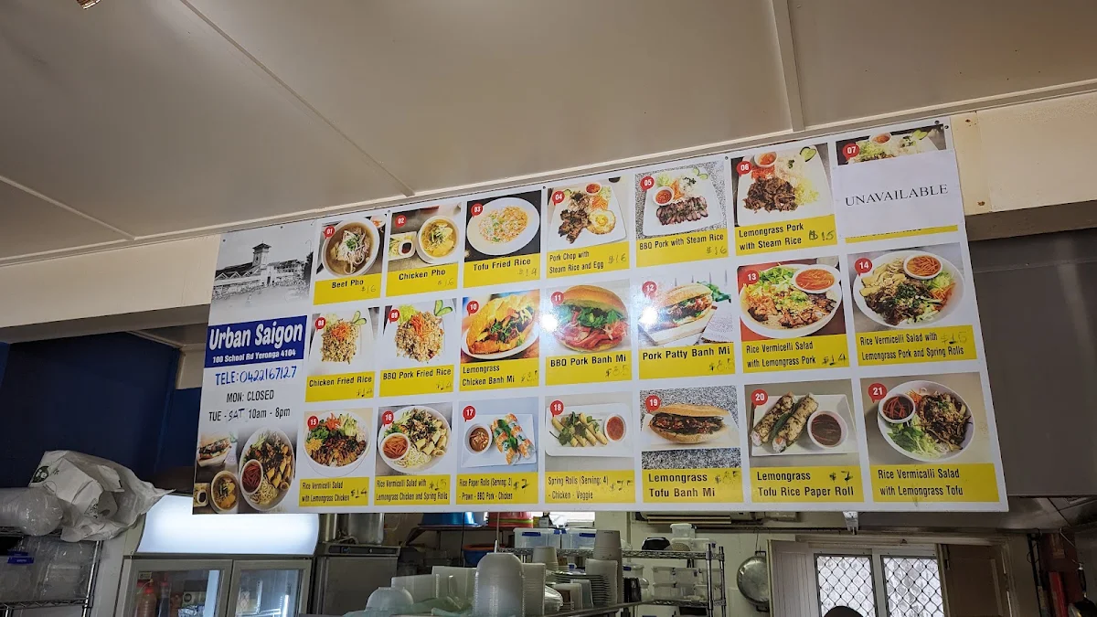 Menu, Urban Saigon