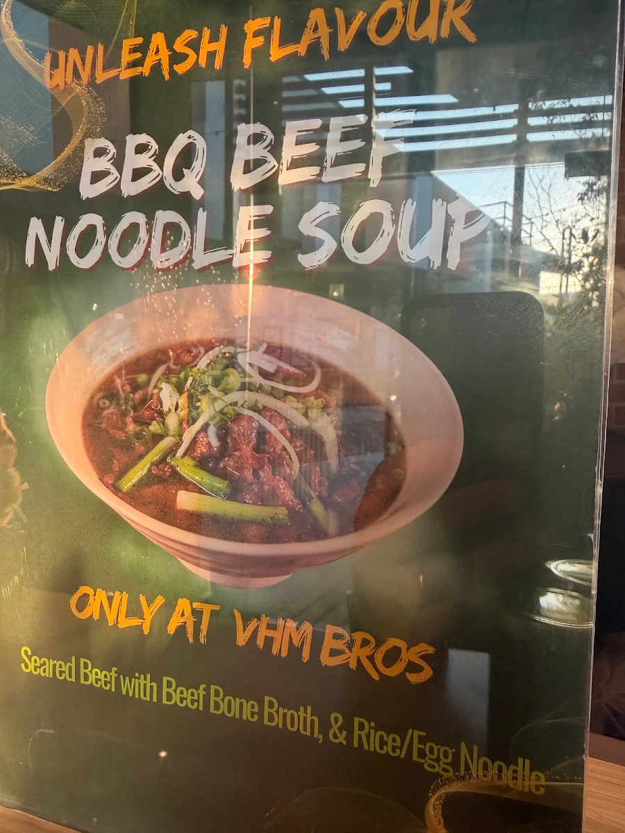 Menu, VHM Bros Craigieburn