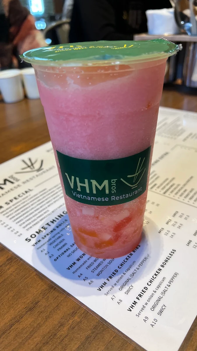 Menu, VHM Bros Craigieburn