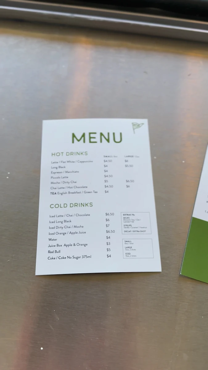 Menu, 1136 Drive Thru Coffee