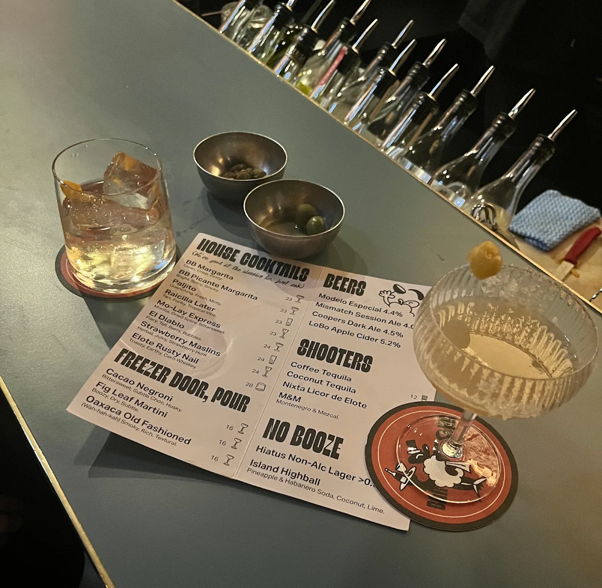 Menu, Bar Bar