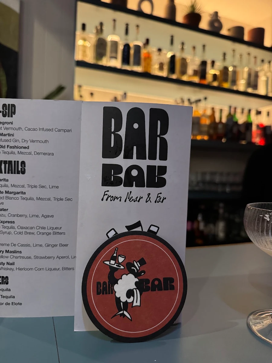 Menu, Bar Bar