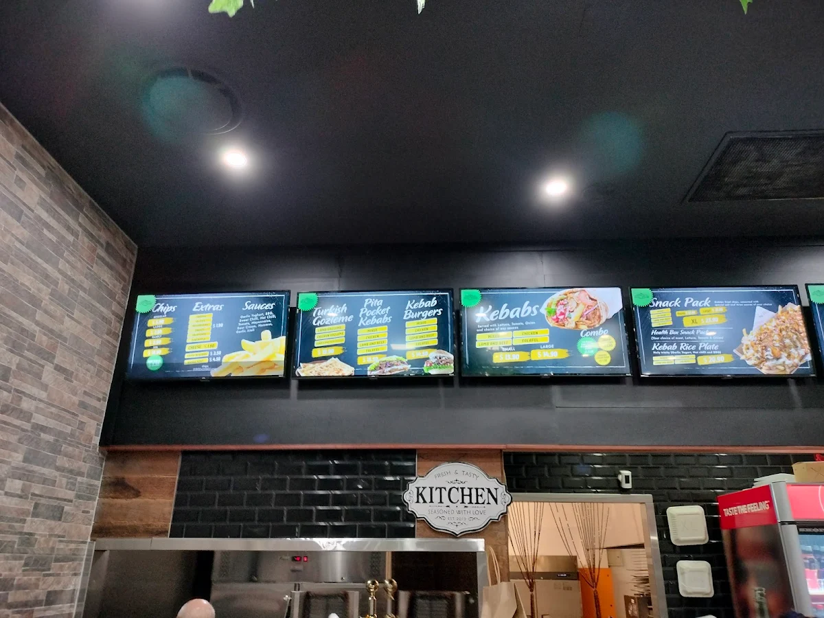 Menu, AB ROYAL KEBABS AND PIZZA