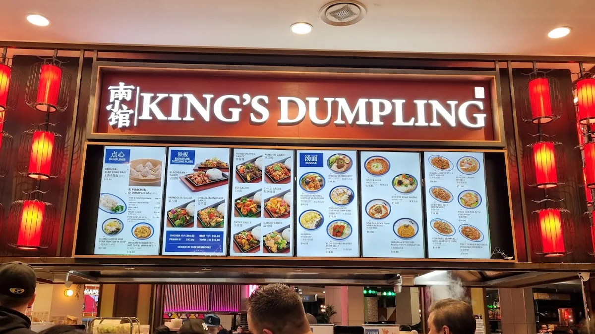 Menu, King’s Dumpling Kitchen