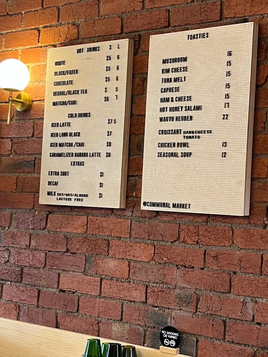 Menu, Communal Market