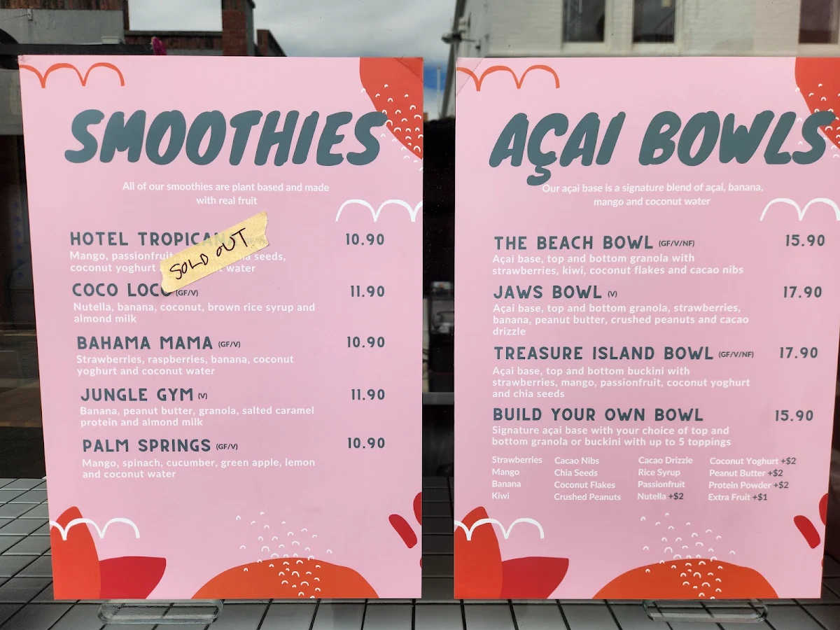Menu, Poké Geelong