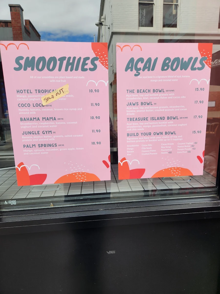 Menu, Poké Geelong