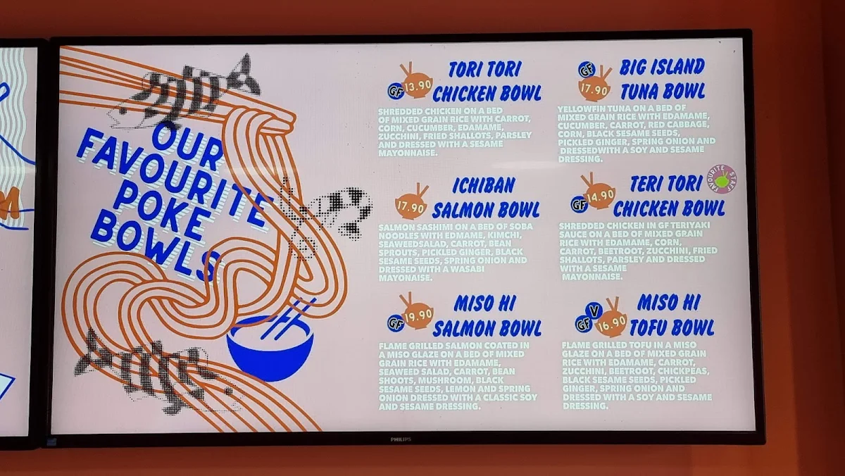 Menu, Poké Geelong