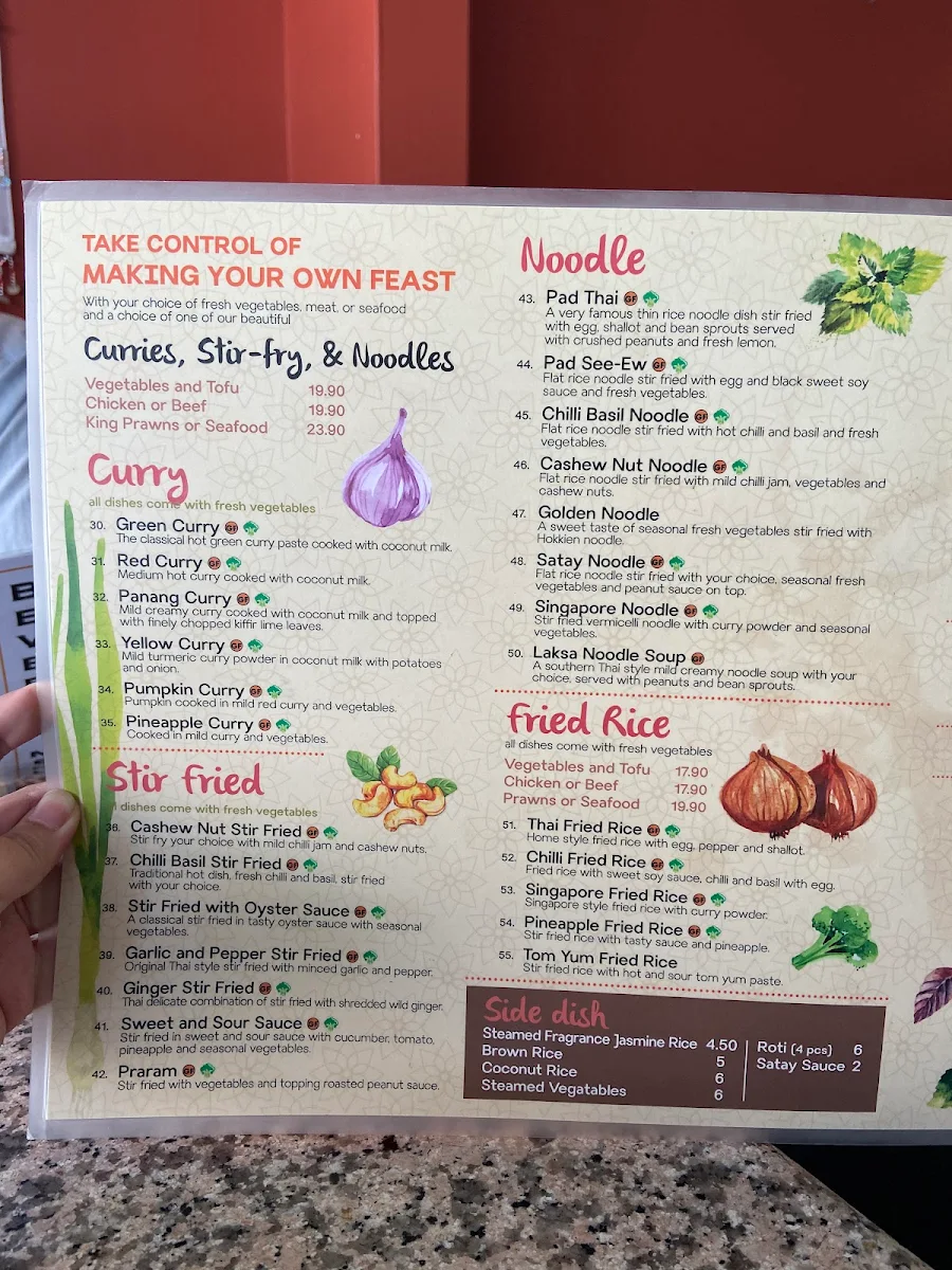 Menu, Brown Grain Thai Restaurant (Online Order Available)