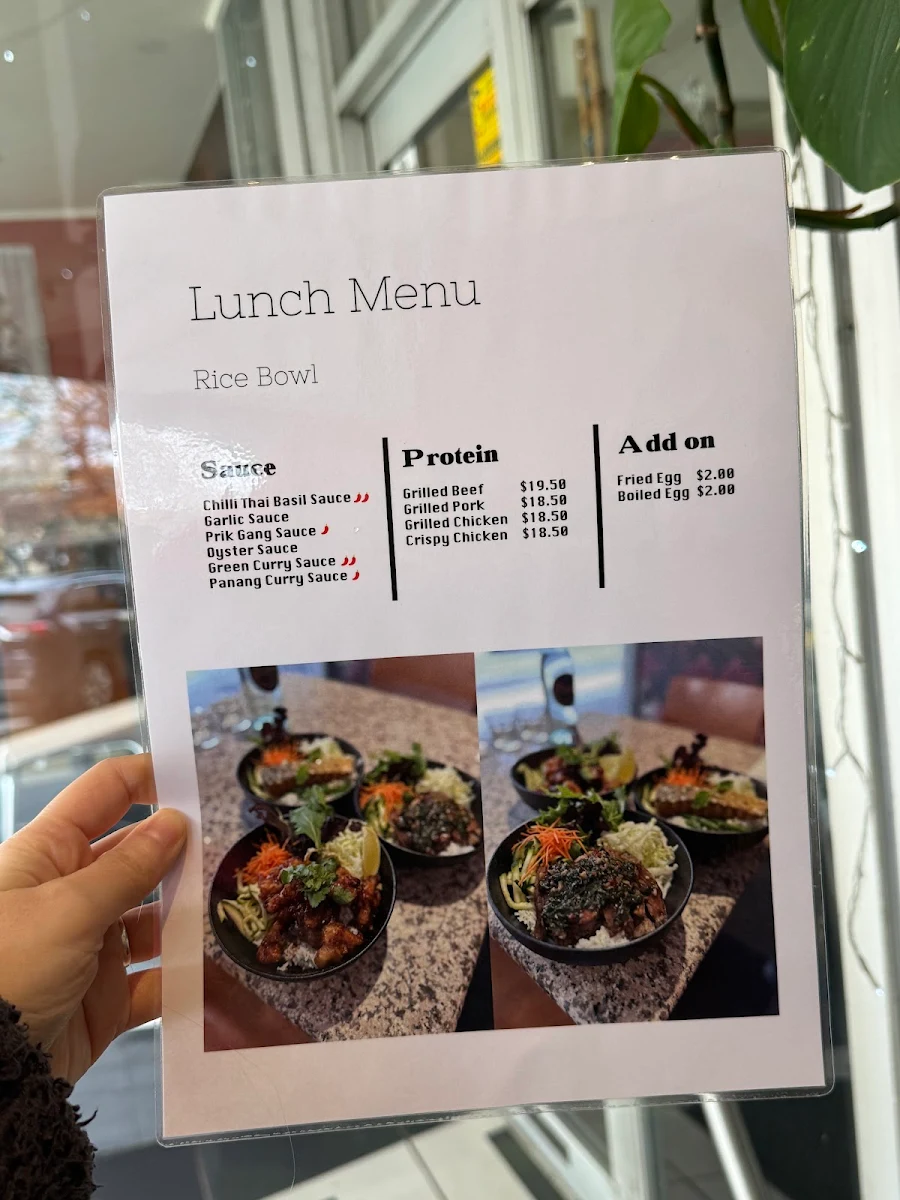 Menu, Brown Grain Thai Restaurant (Online Order Available)