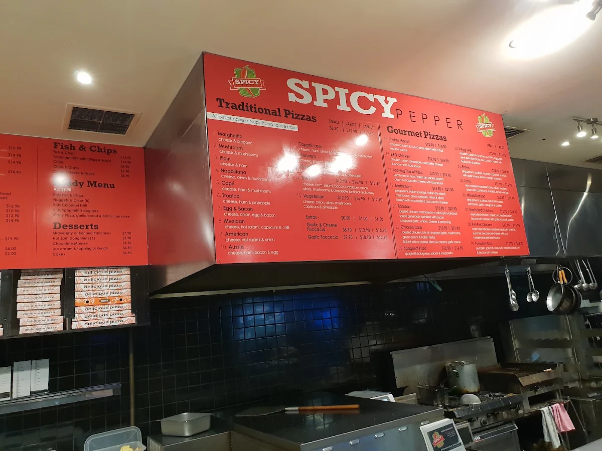 Menu, Spicy Pepper