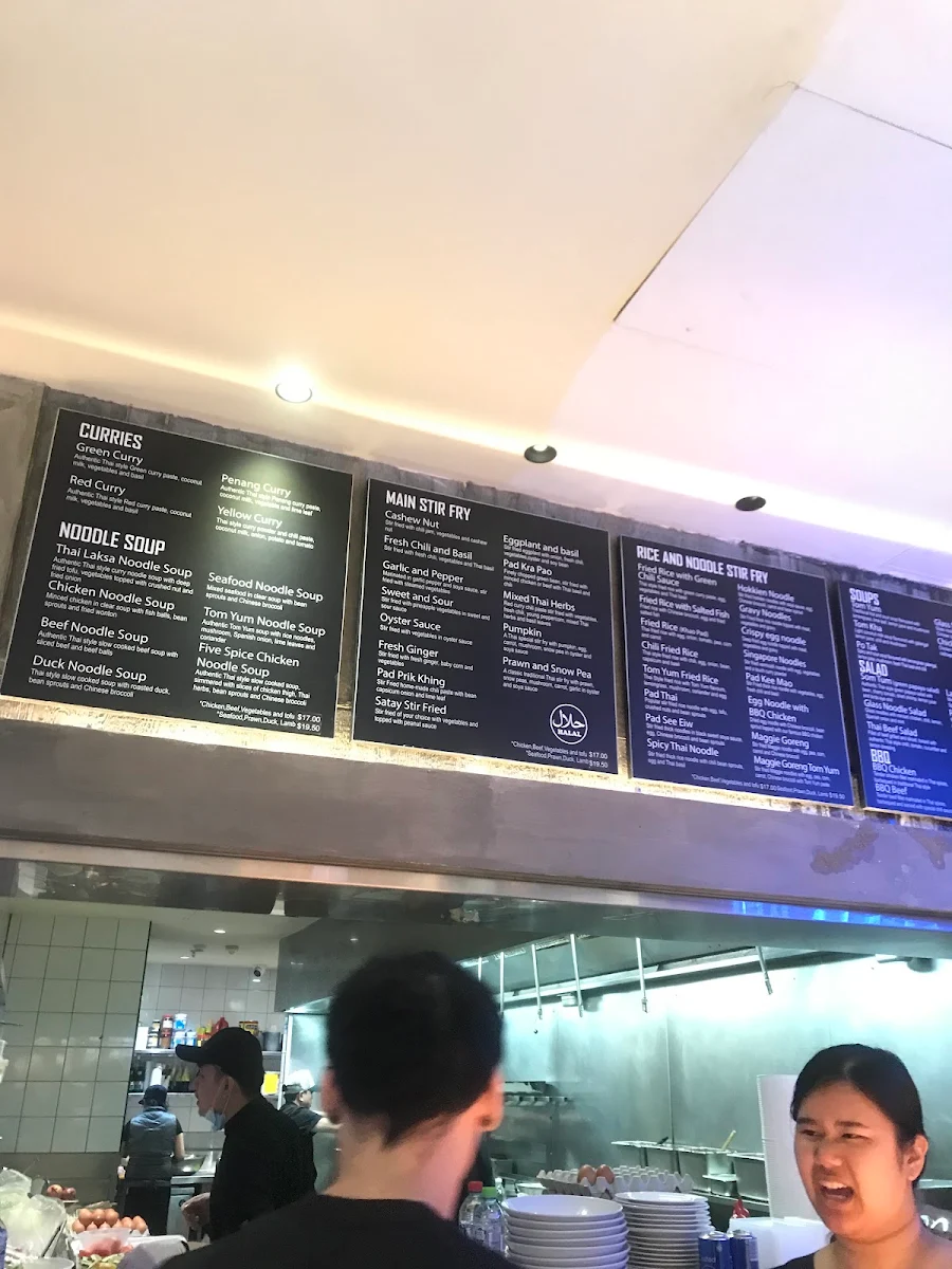 Menu, Taste of Thai