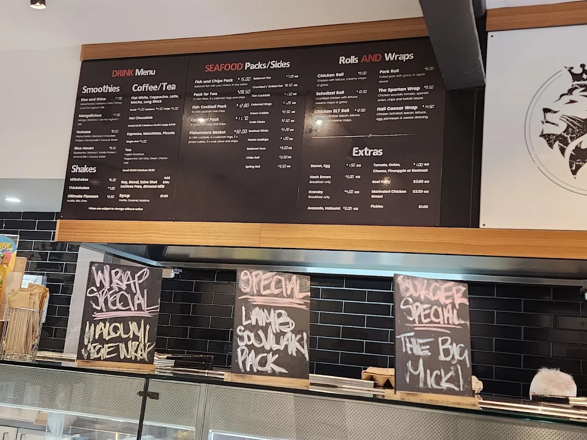 Menu, Leo's Grille