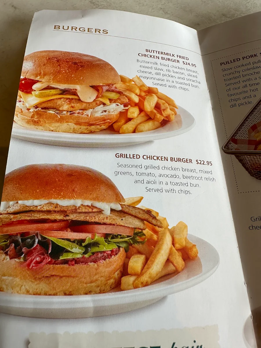 Menu, Dôme Café - Kingsley