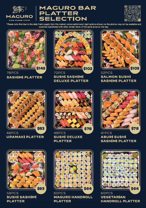 Menu, Maguro Bar - Chadstone