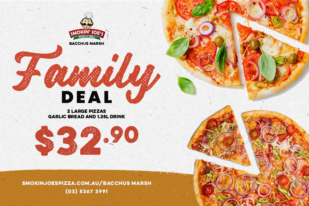 Menu, Smokin Joe's Pizza and Grill - Bacchusmarsh
