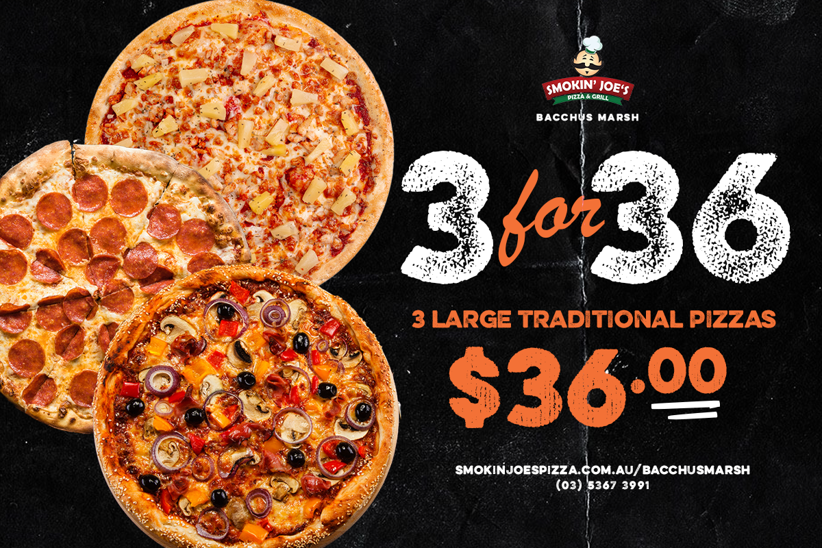 Menu, Smokin Joe's Pizza and Grill - Bacchusmarsh