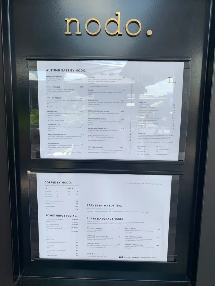 Menu, Nodo Camp Hill