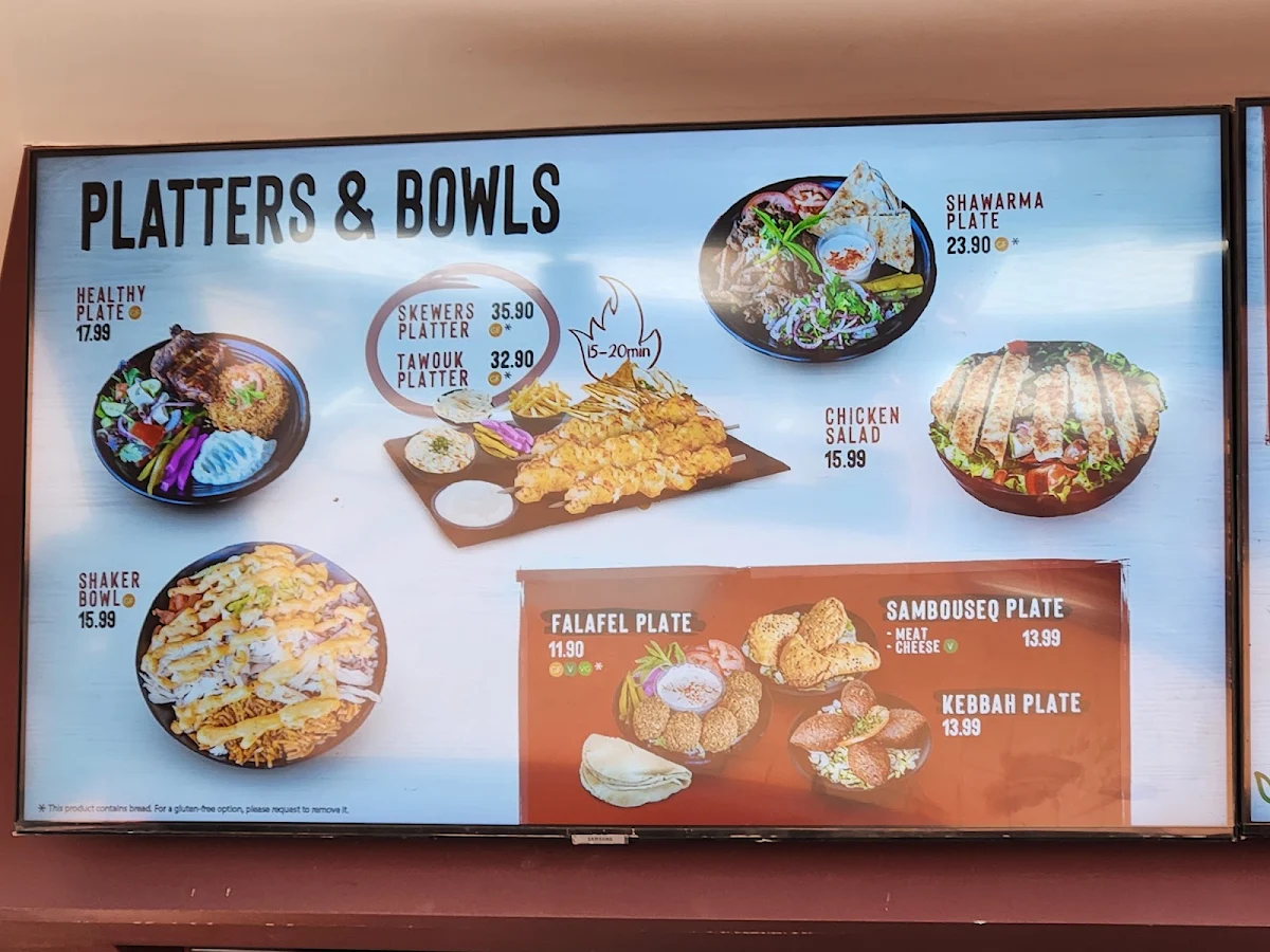 Menu, Al Tazah Charcoal Chicken Wollongong