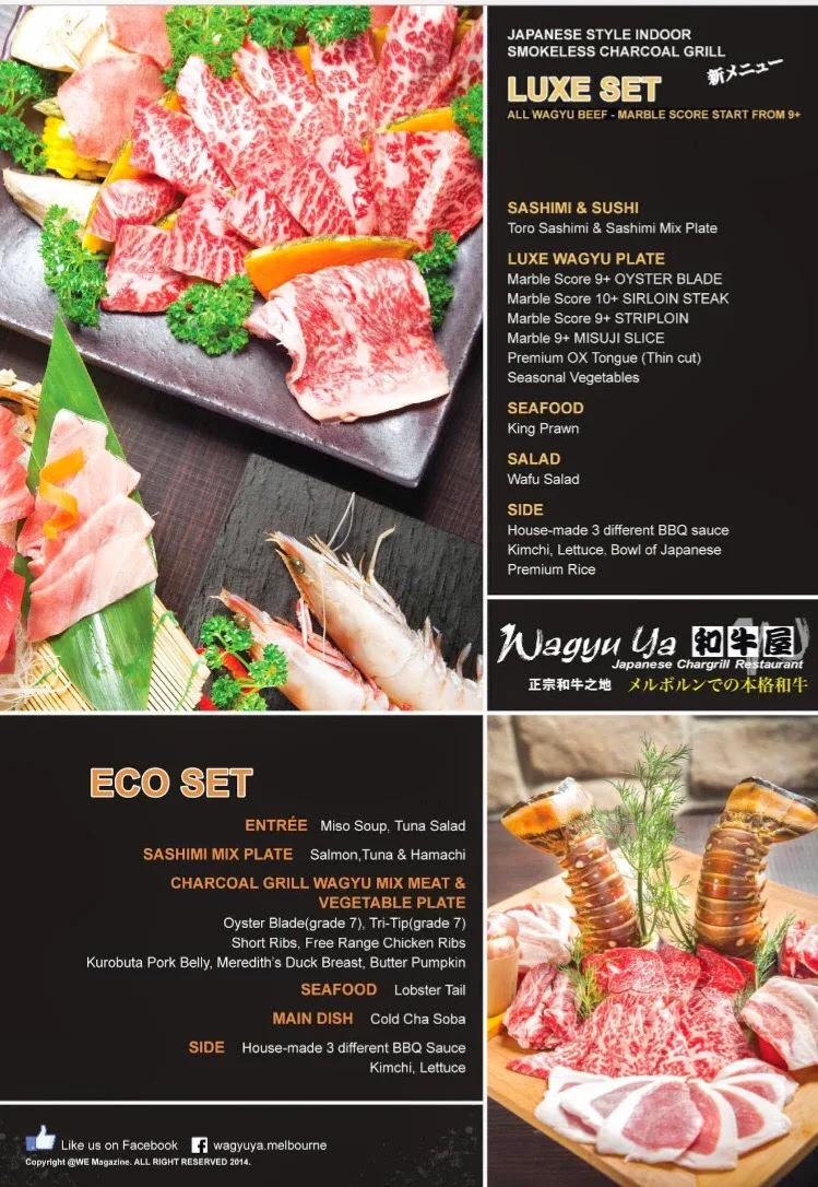 Menu, Wagyu Ya