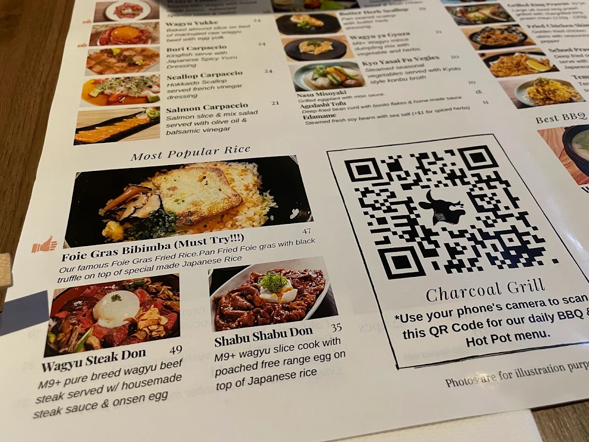 Menu, Wagyu Ya