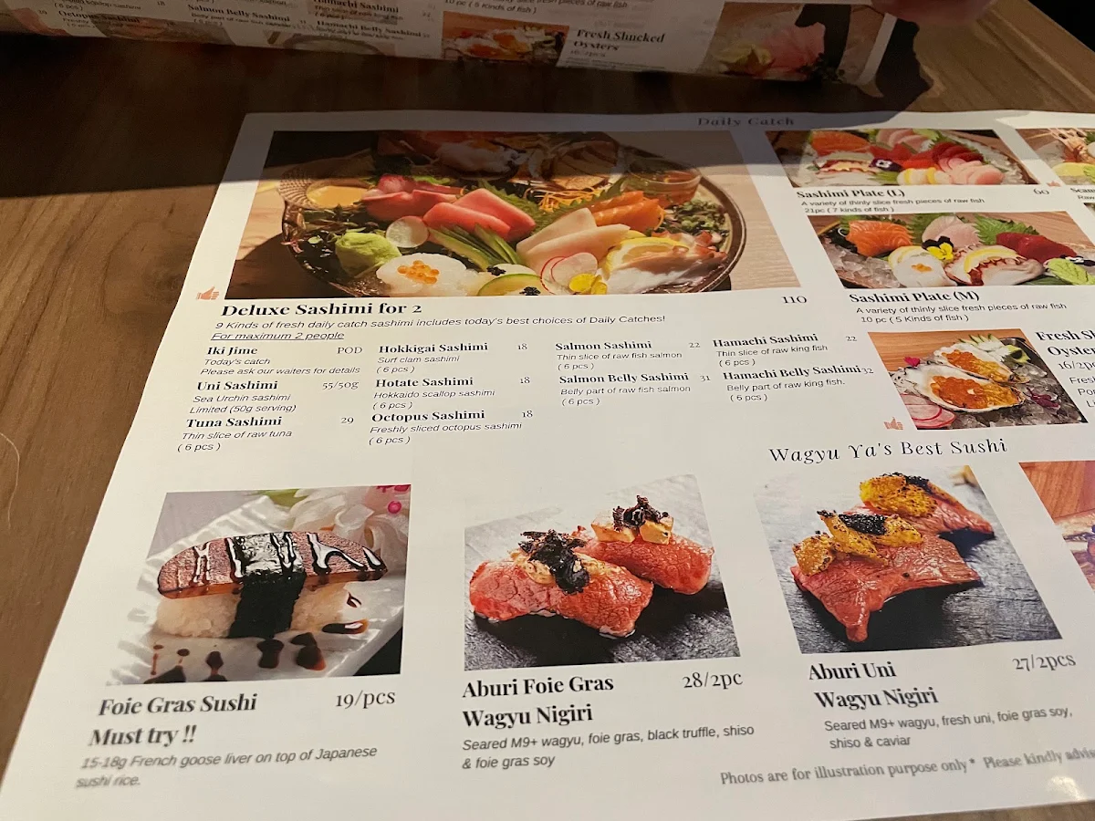 Menu, Wagyu Ya