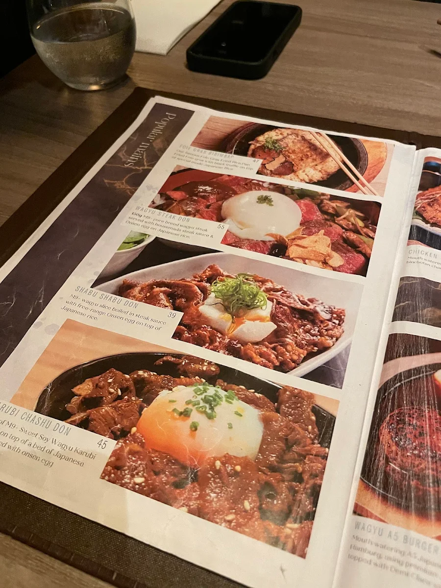 Menu, Wagyu Ya