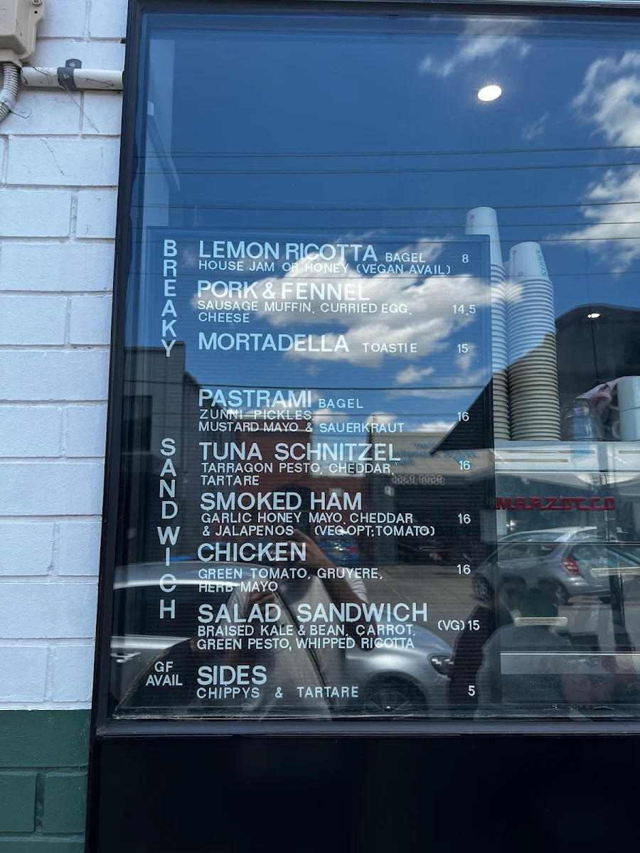 Menu, Kelsos Sandwich Shoppe