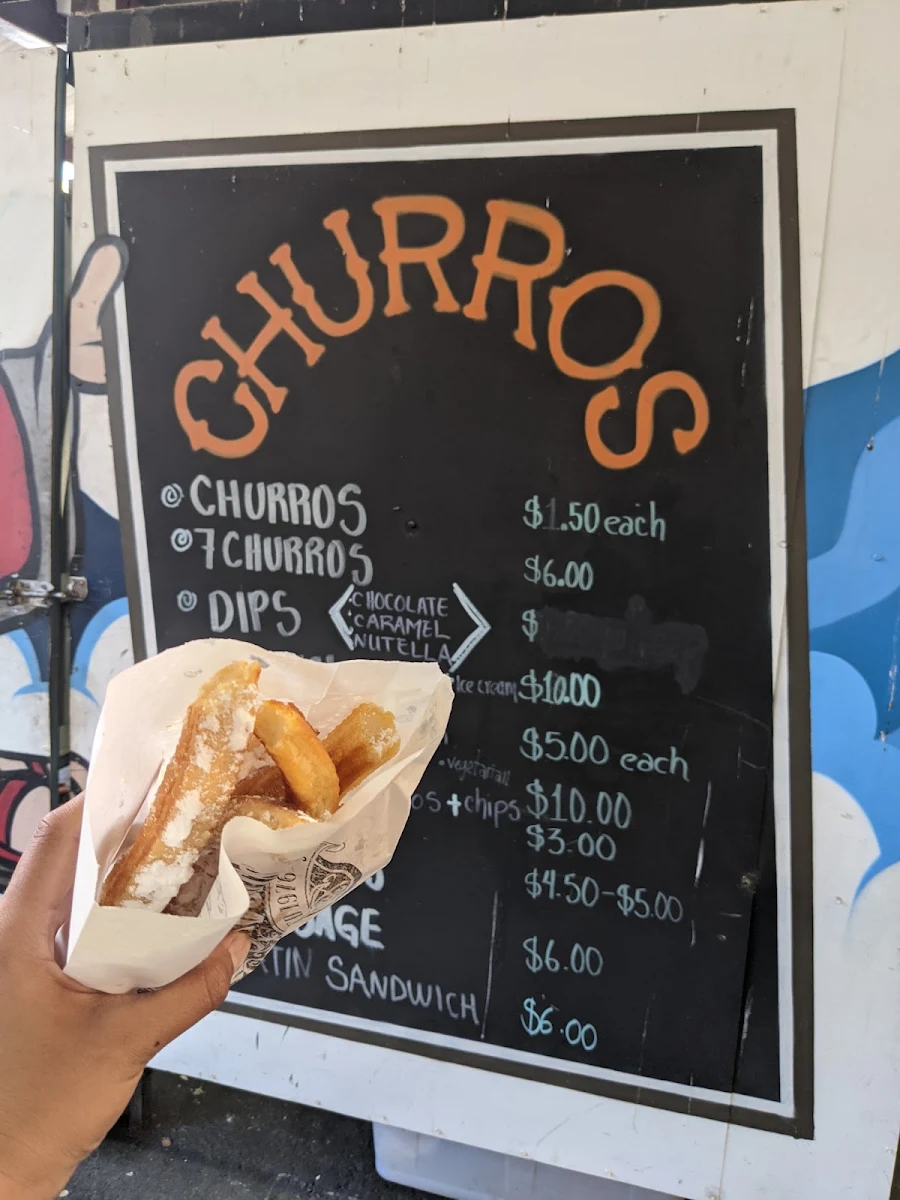 Menu, Churros Spanish Donut
