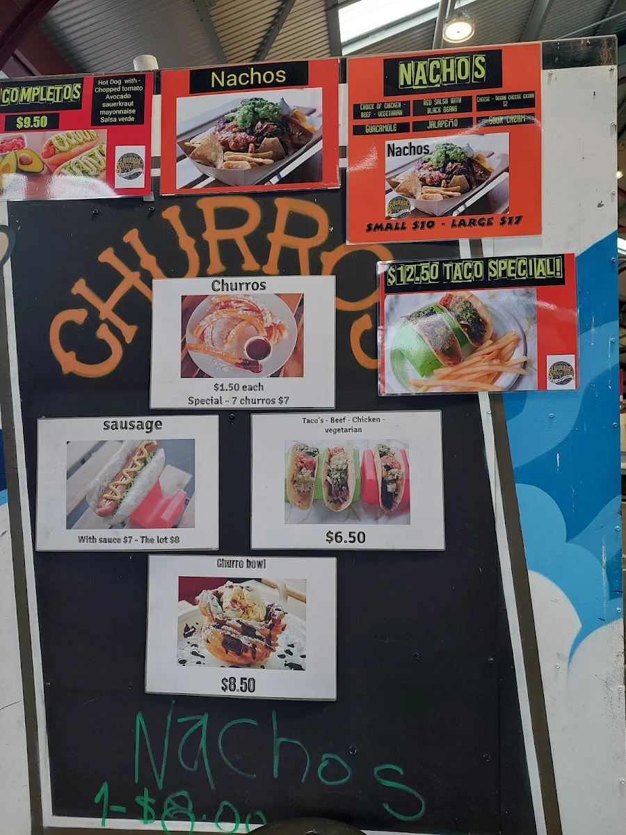 Menu, Churros Spanish Donut