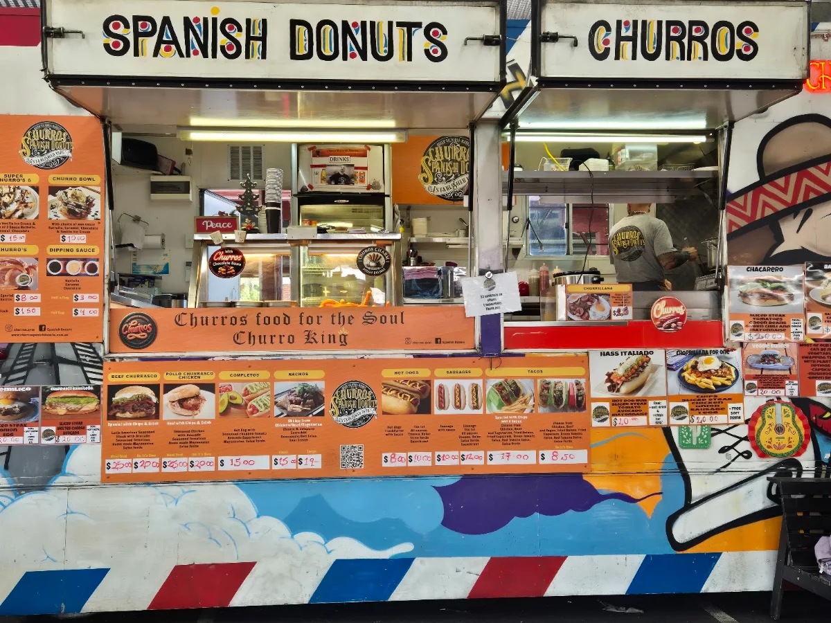 Menu, Churros Spanish Donut