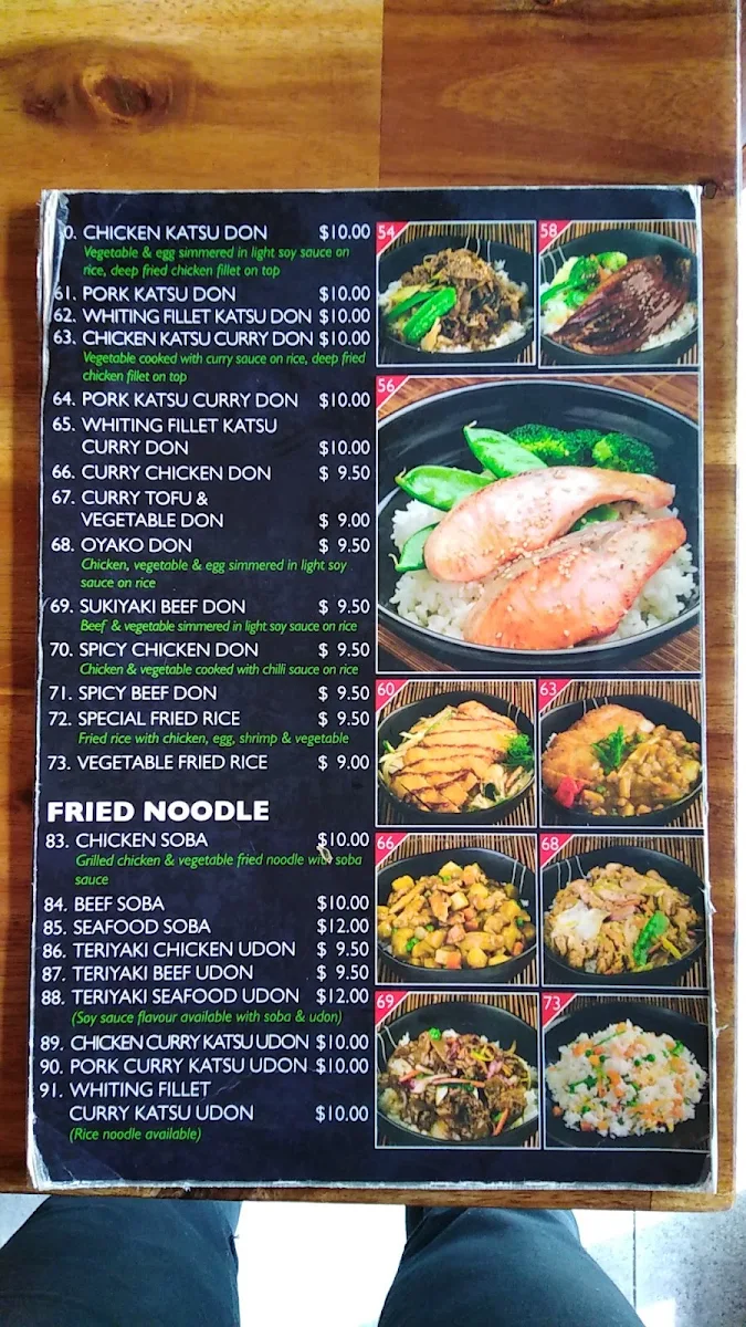 Menu, Koi Ramen Sushi Don