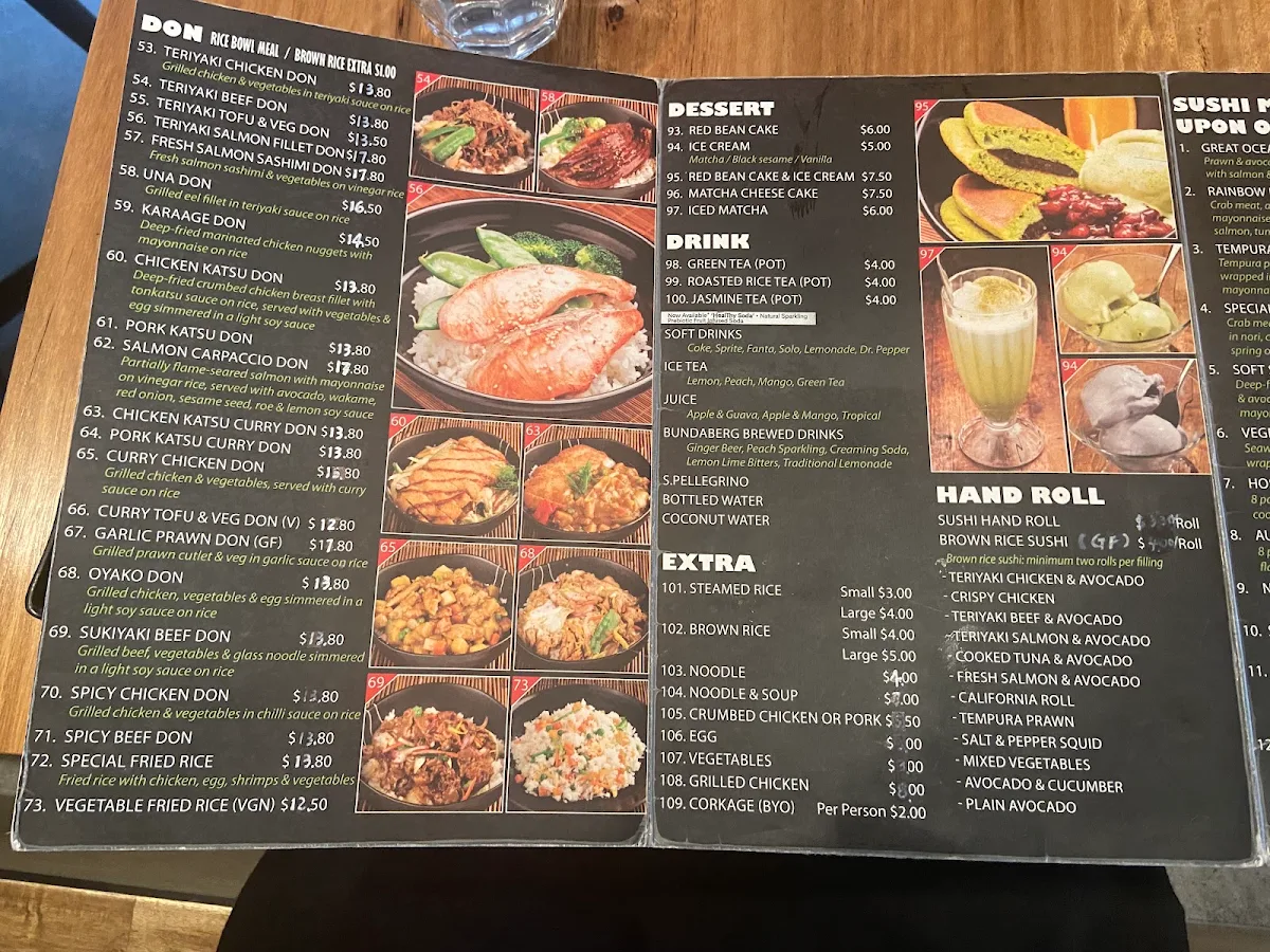 Menu, Koi Ramen Sushi Don