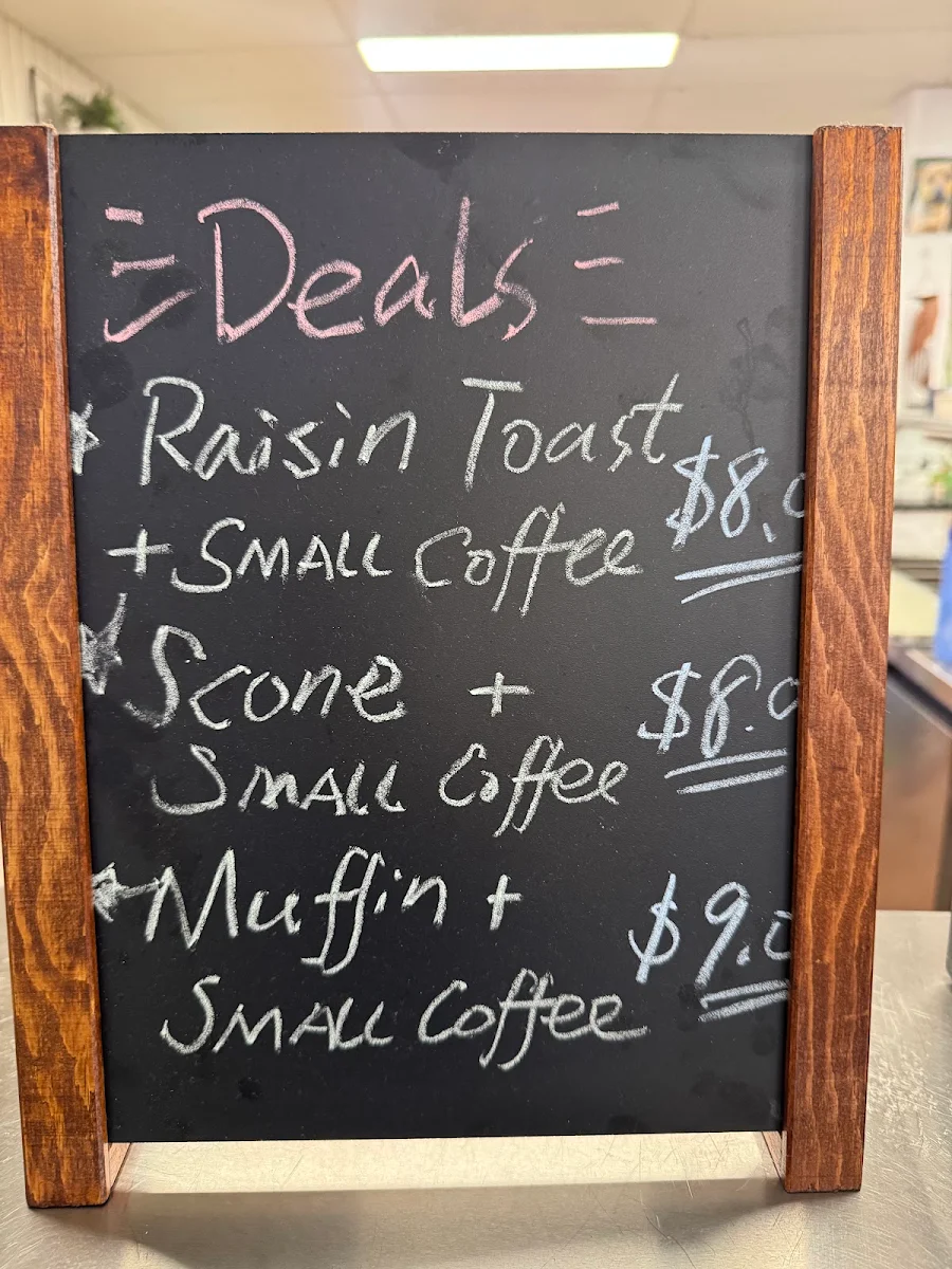 Menu, Cafe Biaggi