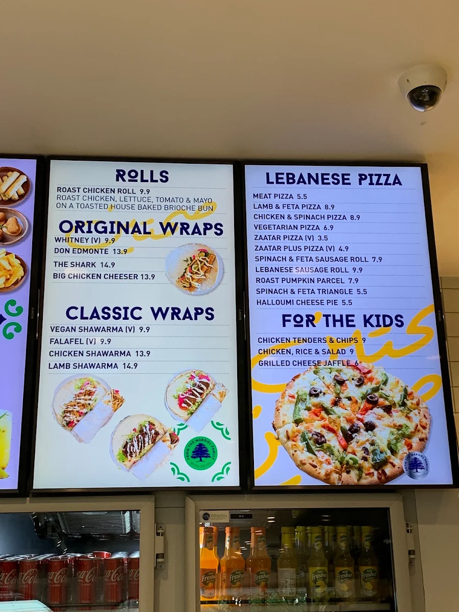 Menu, Oasis Fairfield Cafe & Grocer
