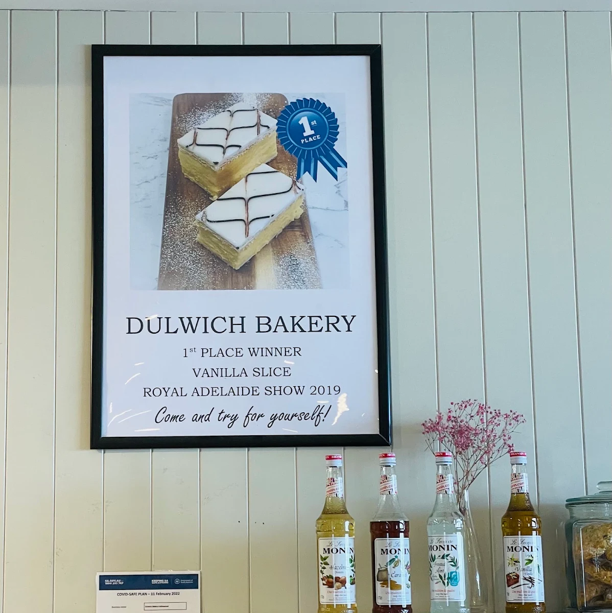 Menu, Dulwich Bakery