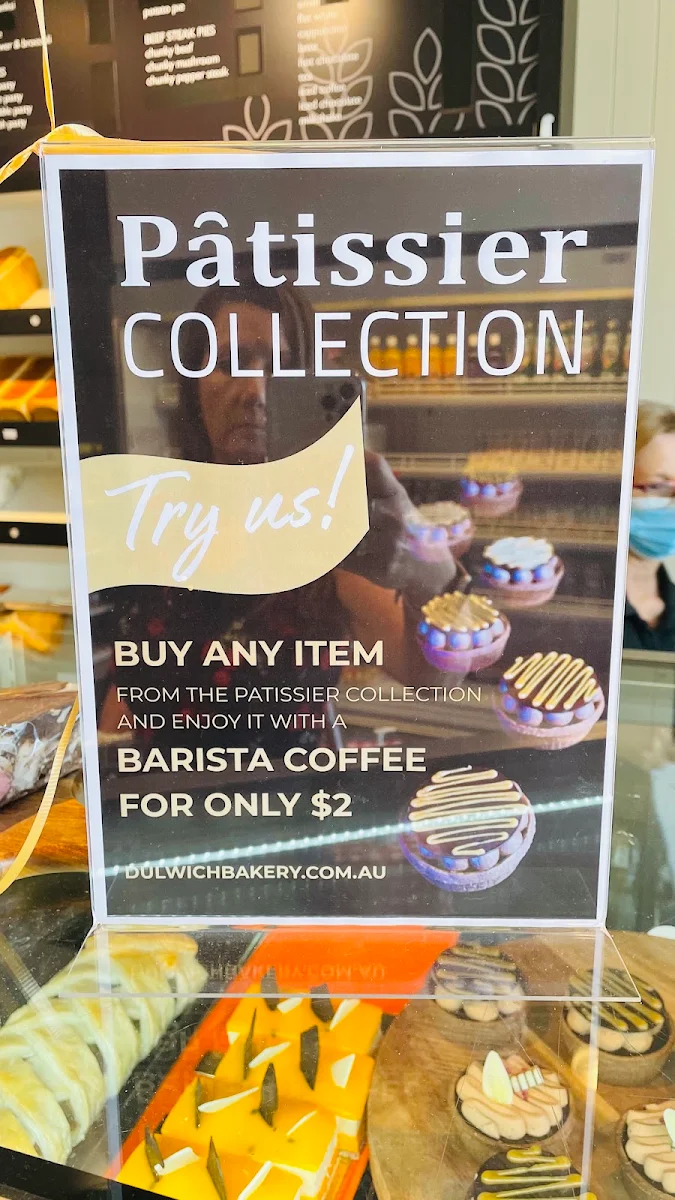 Menu, Dulwich Bakery