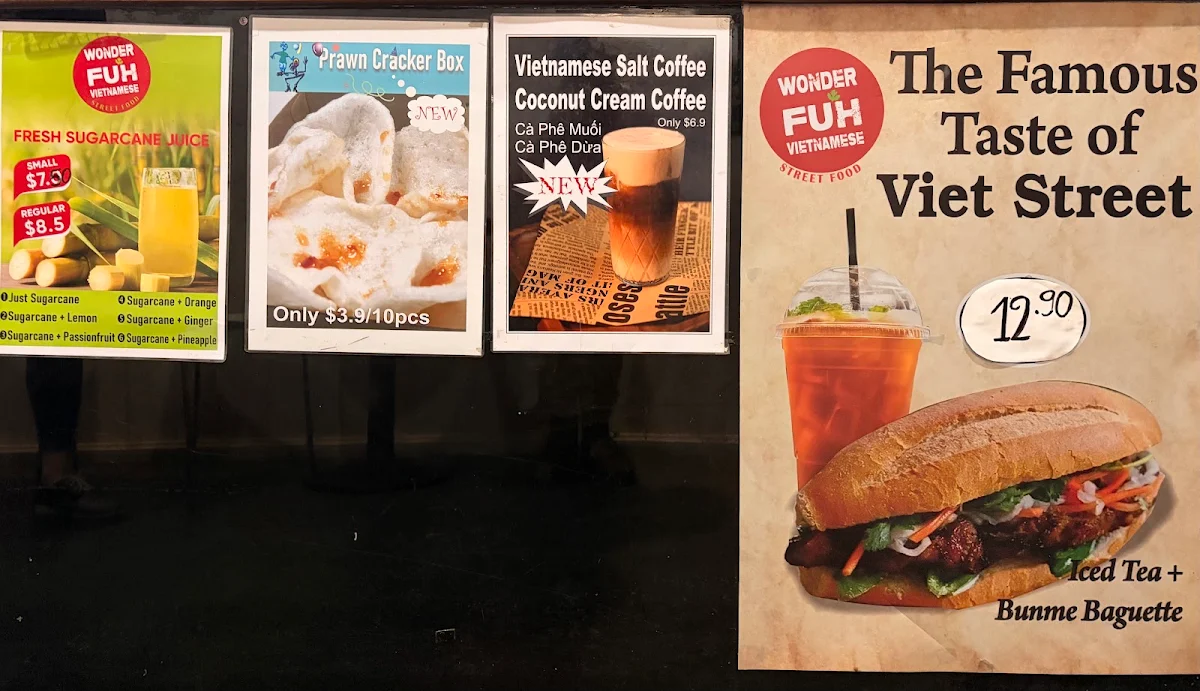 Menu, WonderFuh Vietnamese Street Food