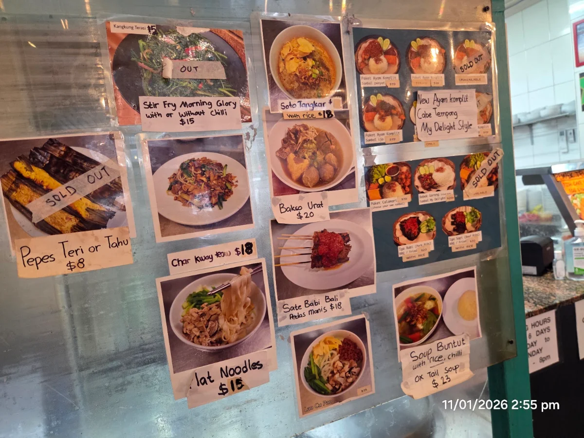 Menu, My Delight Traditional Indonesian Kitchen