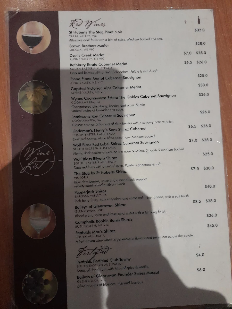 Menu, The Royal Hotel