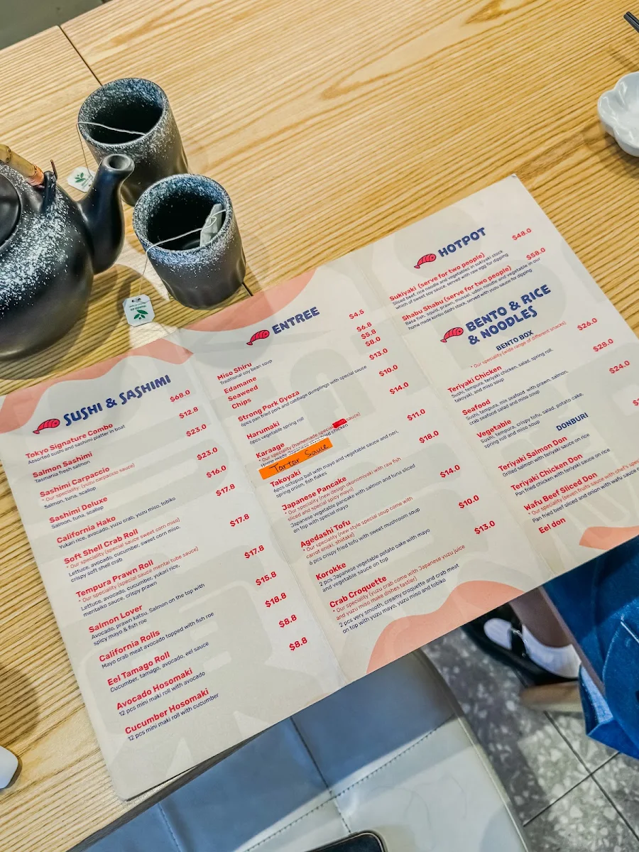 Menu, Tokyo Station