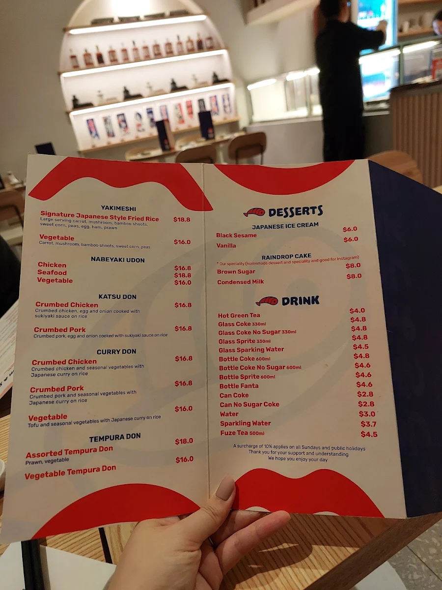 Menu, Tokyo Station